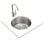 Fregadero Teka BE Ø390 Acero Inoxidable Bajo Encimera 45cm Redondo 1 Seno 180mm