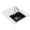 Fregadero Teka Forsquare 50.40 TG Tegranite+ Negro 1 Cubeta 500x500mm Desagüe Automático