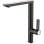 Grifo Cocina Teka FO 915 NC Negro Acero Inoxidable Caño Alto Giratorio Monomando