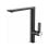 Grifo Cocina Teka FO 915 NC Negro Acero Inoxidable Caño Alto Giratorio Monomando