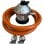 Kit Regulador de Gas Vitrokitchen KIT-500 28/30 mbar 1.5m Certificado AENOR 4 piezas Naranja