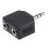 Adaptador de audio Vivanco Y 3.5 mm macho a 2x 3.5 mm hembra Negro