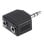 Adaptador de audio Vivanco Y 3.5 mm macho a 2x 3.5 mm hembra Negro alta fidelidad