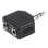 Adaptador Y Vivanco 3.5 mm para 2x 3.5 mm Preto Adaptador Y Vivanco 3.5 mm para 2x 3.5 mm Preto