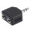 Adaptador de audio Vivanco Y 3.5 mm macho a 2x 3.5 mm hembra Negro