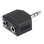 Adaptador de audio Vivanco Y 3.5 mm macho a 2x 3.5 mm hembra Negro