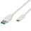 Cable USB Vivanco 45273 1m USB C a USB A USB 3.2 Gen 1 Blanco