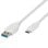 Cable USB Vivanco 45273 1m USB C a USB A USB 3.2 Gen 1 Blanco
