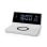 Reloj despertador digital Nedis WCACQ20WT Blanco carga inalámbrica Qi 15W doble alarma USB-A