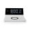Reloj despertador digital Nedis WCACQ20WT Blanco carga inalámbrica Qi 15W doble alarma USB-A