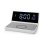 Reloj despertador digital Nedis WCACQ20WT Blanco carga inalámbrica Qi 15W doble alarma USB-A