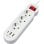 DCU Advance Tecnologic 37400103 Régua com 3x Schuko, USB-C, 2x USB-A, Proteção e Cabo 2m