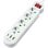 DCU Advance Tecnologic 37400104 Régua com 4x Tomadas AC, 2x USB-A, 1x USB-C, Cabo 2m e Proteção Avançada Branca
