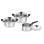 Cazuela Tefal E308S674 Acero Inoxidable Set 3 Piezas Mango Baquelita Negro