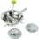 Moinho de alimentos Ibili com 3 discos intercambiáveis em aço inoxidável, 24 cm, cabo ergonómico