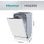 Hisense HV543D10 Máquina de lavar louça de encastrar 45 cm 11 talheres Inverter Branco D