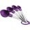 Ensemble de 4 cuillères à mesurer Ibili en nylon et acier inoxydable, longueur 14 cm, couleur violette
