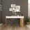 Escritorio Bihar L MDF PVC 8 Compartimentos Estantes Amplio Espacio Natural