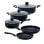 Batería de Cocina Klack Set 3 Ollas con Tapa y 2 Sartenes Antiadherentes Inducción