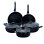 Batería de Cocina Klack Set 3 Ollas con Tapa y 2 Sartenes Antiadherentes Inducción