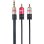Cable Jack 3.5 mm macho a 2 RCA macho 2 metros DCU TECNOLOGIC 30701230 conexión de audio estéreo