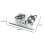 Placa de Gas 3 Fuegos 6,2kW Acero Inoxidable con Parrillas Hierro Fundido y Quemador WOK Triple Corona