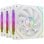 Mars Gaming MF-LINKFINITYKIT2R Pack 3x Ventoinhas Suplementares Reversed 120mm 1800RPM RGB com Conexão Magnética
