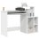 Escritorio Magali Blanco MDF Reversible 2 en 1 con Estantes, Bandeja y Mueble Auxiliar