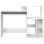 Escritorio Magali Blanco MDF Reversible 2 en 1 con Estantes, Bandeja y Mueble Auxiliar