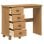 Escritorio Askim madera roble macizo, 4 cajones, acabado mate, diseño clásico, carga 50 kg