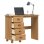 Escritorio Askim madera roble macizo, 4 cajones, acabado mate, diseño clásico, carga 50 kg