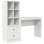 Conjunto escritorio y estantería Hedwig Max MDF 6 compartimentos 2 cajones 90 cm ancho