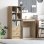 Conjunto escritorio y estantería Hedwig MDF 6 compartimentos 2 cajones 76x60x40 cm