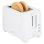 Kompakter 2-Scheiben Toaster Weiß 750 W Einstellbarer Bräunungsgrad Schnellauftauen