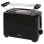 Tostapane compatto 2 fette 750W nero con funzione scongelamento e riscaldamento