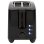 Tostapane compatto 2 fette 750W nero con funzione scongelamento e riscaldamento