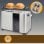 Grille-pain ProfiCook PC-TA 1250 en acier inoxydable, 2 tranches, 750 W, Touch Control