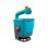 1,8 L manueller Streuer mit bis zu 4 m Streubreite, Blau Grau Orange