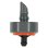 Goteador final autocompensante Gardena Micro-Drip 2 l/h, laberinto autolimpiante, cierre automático, Negro/Gris/Naranja