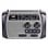 Radio portátil Trevi RA 7F30 BT, AM/FM/SW, batería integrada, carga solar y dinamo, MicroSD, USB, Negro/Gris, Altavoz in