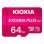 MicroSDXC 64GB UHS-I Clase 10 U3 V30 A1 100 MB/s 65 MB/s Resistente Rosa con Adaptador SD