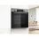 Forno elétrico Bosch HRG572ES3 71L preto com pirólise, autolimpeza hidráulica e comando rotativo