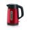 Hervidor Eléctrico 1,7L 2400W Acero Inoxidable Rojo Negro Indicador Agua Protección Sobrecalentamiento