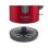 Hervidor Eléctrico 1,7L 2400W Acero Inoxidable Rojo Negro Indicador Agua Protección Sobrecalentamiento