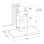 Campana extractora Hotpoint HHBS 9.8F LT X/1 Recirculación 90cm LED acero inoxidable control táctil