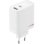 Cargador OnePlus GaN 80W doble puerto USB-C+USB-A carga rápida, compatible PD/SUPERVOOC/QC, Blanco