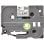 Cinta laminada Brother TZe 1,8 cm x 8 m, Negro sur transparent