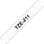 Cinta laminada TZe 6mm negro sobre blanco resistente exterior interior compatible Brother