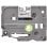 Cinta laminada TZe 6mm negro sobre blanco resistente exterior interior compatible Brother