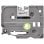 Cinta laminada TZe 6mm negro sobre blanco resistente exterior interior compatible Brother